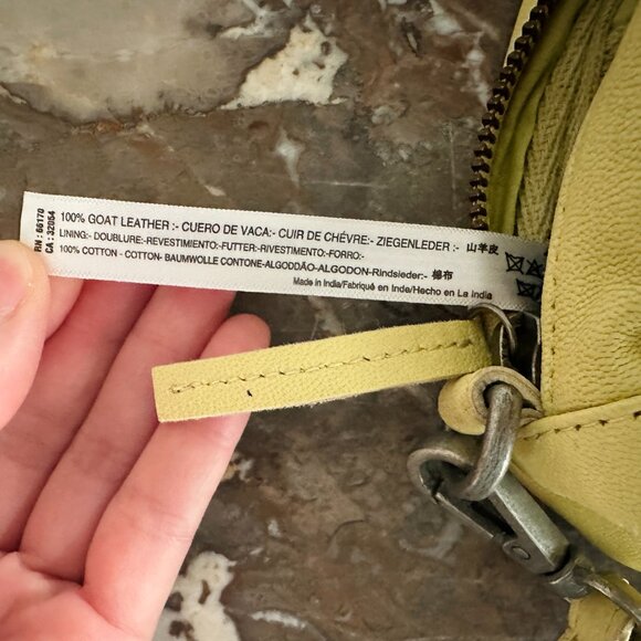 Free People Coffee Date Mini Crossbody Bag - Lime Goat Leather NWT - Picture 9 of 16